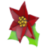 Poinsettia Hair Clip